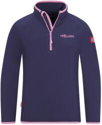 TROLLKIDS Детски поларен пуловер Trollkids Kid's Nordland Half Zip Fleece jumper - Violet Blue / Wild Rose - размер 152 (EU) (704-1727-2618)