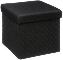 5five Simple Smart Taburet pliabil patrat cu spatiu de depozitare, 31x31x31 cm, negru (JJ-167846B)