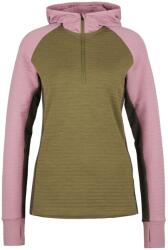 Stoic Дамски вълнен пуловер Stoic Women's MerinoFleece260 FlenSt. Half Zip with Hood Merino hoodie - Olive Green / Multi (105-6682-0312)