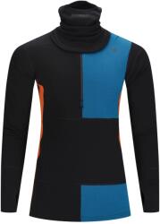 Aclima Мъжки вълнен пуловер Aclima Warmwool Hood Sweater Net Merino jumper - Jet Black / Corsair / Gold Flame (005-2745-0612)