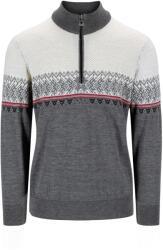 Dale of Norway Мъжки вълнен пуловер Dale of Norway Hovden Sweater Merino jumper - Smoke / Off White (005-2204-0711)