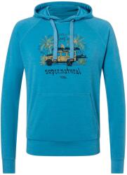 super. natural Мъжки вълнен пуловер super. natural Tropicar Hoodie - Blue Heaven / Various (005-6921-0111)