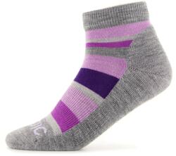 Stoic Детски туристически чорапи Stoic Kid's Merino Trekking Quarter Socks Striped Walking socks - Grey / Purple - размер 31-34 (EU) (207-0489-0212)