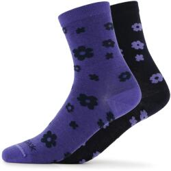 Heber Peak Дамски спортни чорапи Heber Peak Merino SylvaHe. Flower Socks 2-Pack Sports socks - Blue / Violet - размер 39-41 (EU) (207-1027-0213)