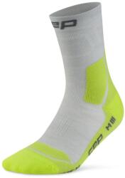 CEP Дамски туристически чорапи CEP Women's Hiking Light Cushion Socks Mid Cut Walking socks - Grey / Acid Lime - размер III (207-1143-0212)