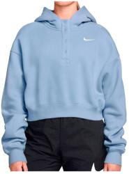 Nike Дамски суичър Nike Women's NSW Phoenix Fleece OS Crop Henley Hoody Hoodie - Hydrogen Blue / Sail (117-3790-0111)