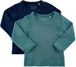Minymo Детска блуза с дълъг ръкав Minymo Kid's Blouse L/S (2-Pack) Longsleeve - Goblin Blue - размер 50 (EU) (704-5926-0211)