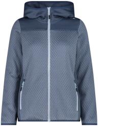 CMP Дамско поларено яке CMP Women's Jacquard Knit Jacket Fix Hood Fleece jacket - Space / Sky Blue - размер 40 (EU) (105-7197-0514)