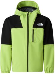 The North Face Детско водоустойчиво яке The North Face Kid's Teen Hike Packable Shell Waterproof jacket - Black / Fizz Lime - размер XL (703-5340-0515)
