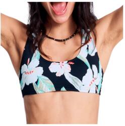 Roxy Дамско бикини горнище Roxy Women's PT Essentials Athletic Bra Bikini top - Anthracite Spring Charming - размер XS (150-6330-0111)