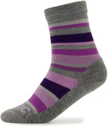 Stoic Детски туристически чорапи Stoic Kid's Merino Trekking Crew Socks Stripes Walking socks - Grey / Purple - размер 35-38 (EU) (201-7946-0213)
