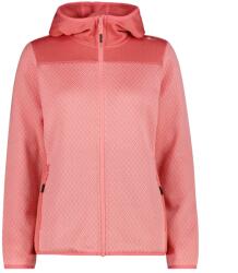 CMP Дамско поларено яке CMP Women's Jacquard Knit Jacket Fix Hood Fleece jacket - Coral / Bianco - размер 40 (EU) (105-7197-0314)