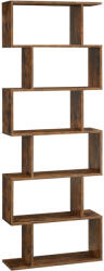 VASAGLE Biblioteca VASAGLE cu 6 rafturi, design modern, maro rustic, 70 x 24 x 190, 5 cm (EZ-LBC61BX) Biblioteca