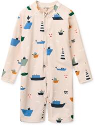 LIEWOOD Детски цял бански от ликра (UV защита) LIEWOOD Kid's Max Printed L/S Swim Jumpsuit Lycra - Sailing / Sandy - размер 116 (EU) (750-2486-0117)