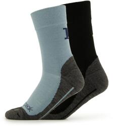 Heber Peak Детски спортни чорапи Heber Peak Kid's EvergreenHe. Hiking Crew Socks 2-Pack Walking socks - Black / Light Blue - размер 35-38 (EU) (201-6877-0313)