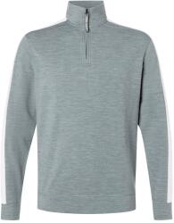 super. natural Мъжки вълнен пуловер super. natural Colorado Zip Turtleneck Jumper - Cashmere Grey Melange / Fresh White (005-6222-0212)
