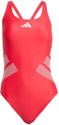 Adidas Дамски бански костюм adidas Women's 3 Bar Logo C-Back Suit Swimsuit - Pure Ruby / White - размер 40 (EU) (150-6696-0314)