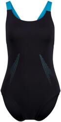 Speedo Дамски бански костюм Speedo Women's Solid Boom Leaderback One Piece Swimsuit - Anthracite/Mayan Blue - размер 36 (EU) (150-6099-0112)
