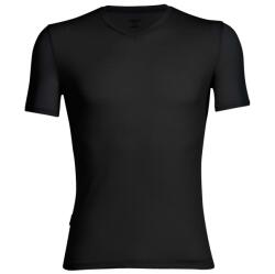 Icebreaker Мъжко мериносово термобельо Icebreaker Anatomica S/S V Merino base layer - Black / Monsoon (015-0487-0113)