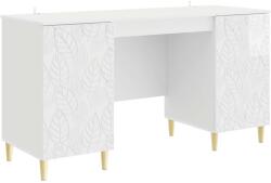 vidaXL Birou Alb foarte lucios Lemn prelucrat 142, 5 x 50 x 75 cm GartenMobel Dekor (3414616)