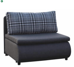  Kinyitható fotel, szürke/minta kocka, KENY NEW