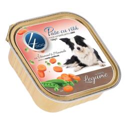 4DOG Pate pentru câini 4DOG | Vită cu topping de legume, 150g (MF.10705)