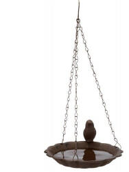 TRIXIE 55502 Bird Bath with bird - kerti madárfürdő (barna) vadmadarak részére (250ml/Ø16cm)