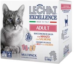 LECHAT Adult Marhás lazacos nedveseledel 12x100g