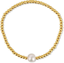 JwL Luxury Pearls Aranyozott gyöngy karkötő valódi édesvízi gyönggyel JL0714