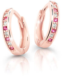 Cutie Jewellery Bájos rózsaszín arany karika fülbevaló C3342-80-X-4 fukszia