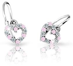 Cutie Jewellery Gyermek fülbevaló fehér aranyból C2157-10-X-2 rózsaszín