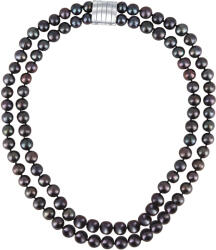 JwL Luxury Pearls Dupla nyaklánc valódi fekete gyöngyből JL0657