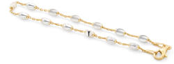 Beneto Exclusive Beneto Stílusos aranyozott kétszínű karkötő AGB605 18 cm