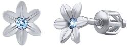 Silvego Ezüst virág fülbevaló kék Beauty Brilliance Zirconia kővel SILVEGOB70449BDSLB