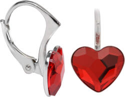 Levien Lányos ezüst fülbevaló Heart Flat Light Siam