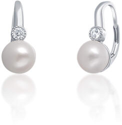 JwL Luxury Pearls Gyönyörű ezüst fülbevalók valódi fehér gyöngyből JL0673