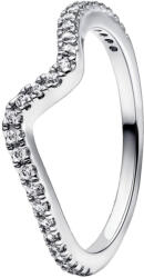 Pandora Hullámos ezüst gyűrű cirkónium kövekkel 192539C01 52 mm