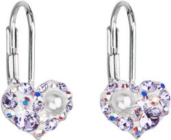 Evolution Group - Pavona Evolution Group Szív alakú fülbevaló 31125, 9 violet opal