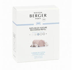 Maison Berger Paris Autóillatosító diffúzor utántöltő Friss pamut Caresse de coton (Car Diffuser Recharge/Refill) 2 db