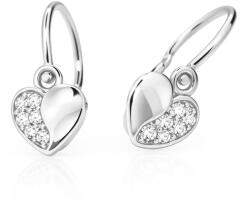Cutie Jewellery Szív alakú gyermek fülbevaló C2160-10-X-2 fehér