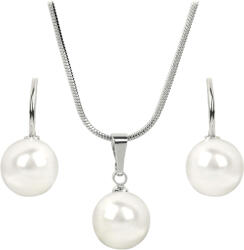 Levien Elegáns nyaklánc és fülbevaló szett Pearl White