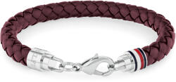 Tommy Hilfiger Elegáns férfi karkötő piros bőrből 2790547