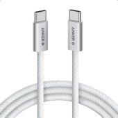 Anker Zolo USB-C to USB-C 240W 1.8m adatkábel, fehér A8060H22