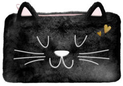 PASO Cicás szőrmés egyterű tolltartó - Black Cat (PP26BC-046) (PP26BC-046)
