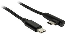 Inter-Tech USB-C - USB-C 90° kábel fonott fekete PD 60W 1m 88885581 (88885581)