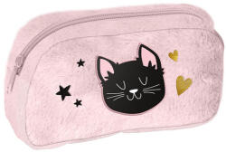 PASO Cicás szőrmés egyterű tolltartó - Black Cat (PP26BC-045) (PP26BC-045)