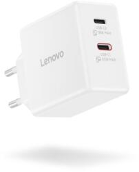 Lenovo Dual USB-C 65W GaN Charger, fehér (G0A6065WEU)