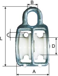 Romsurub Scripete Dublu Cu Inel 8x26mm/47mm / 14mm / 93mm, Romsurub, Mk-blo2040 (mk-blo2040)