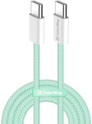 ColorWay USB 2.0 Type C Összekötő Zöld 1m CW-CBPDCC061-G (CW-CBPDCC061-G)