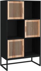 vidaXL fekete szerelt fa magasszekrény 70 x 35 x 125 cm 23.8 kg (352137)